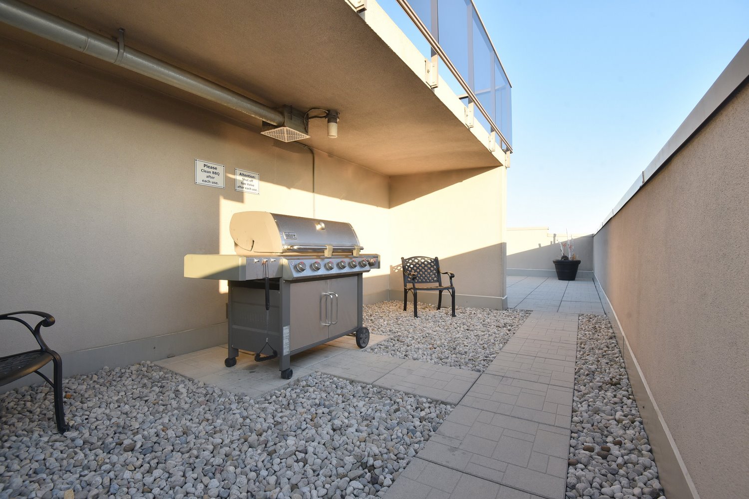 Building Rooftop BBQ Area