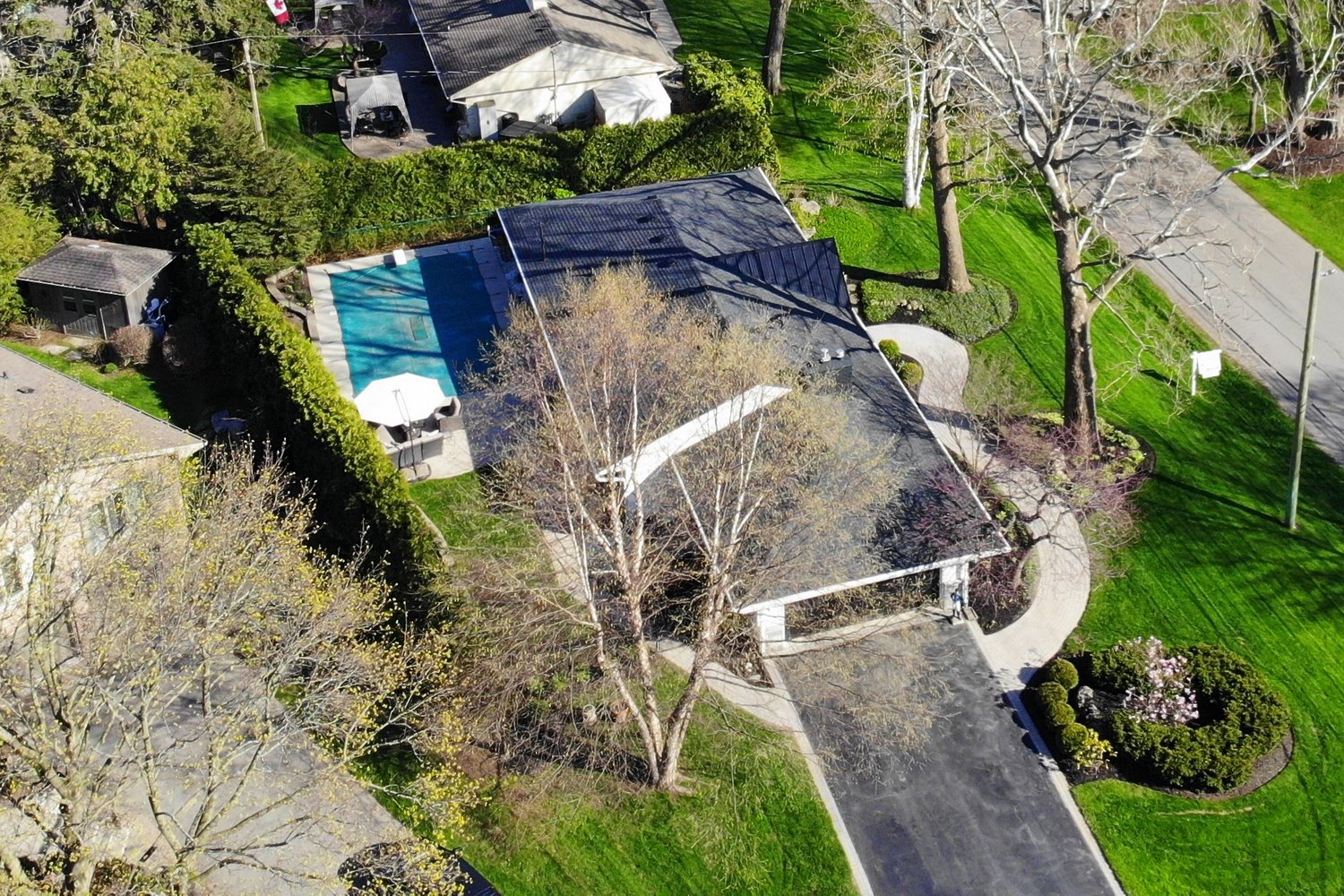 Aerial View of Backyard
