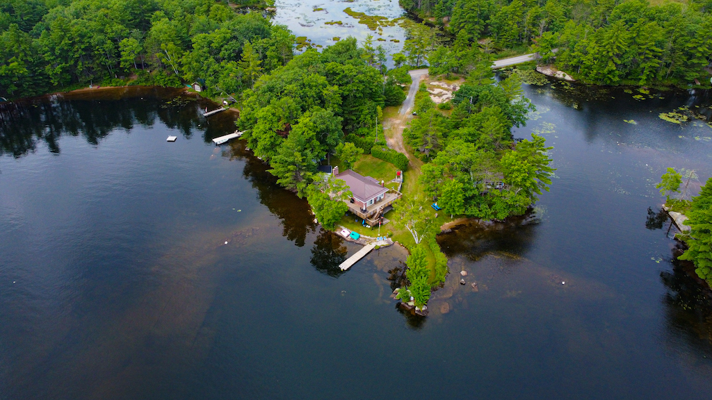 Aerial Stunning Waterfront Property