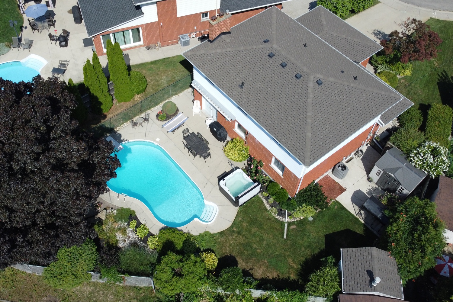 Backyard Pool Aerial