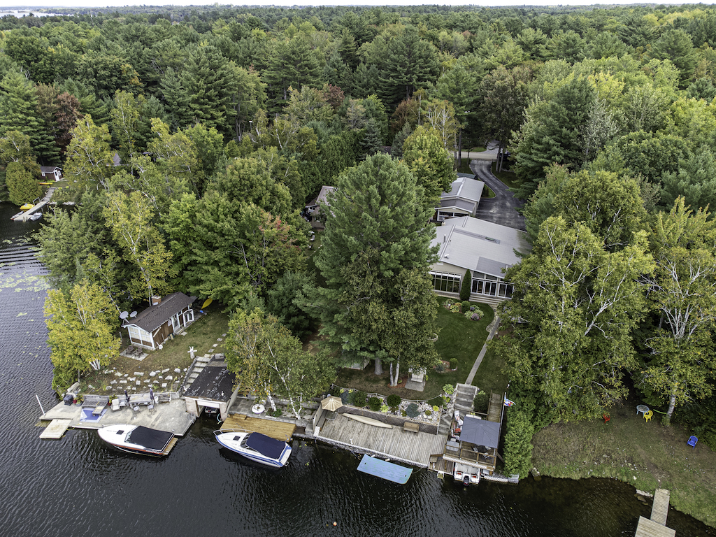 Aerial Waterfront Property