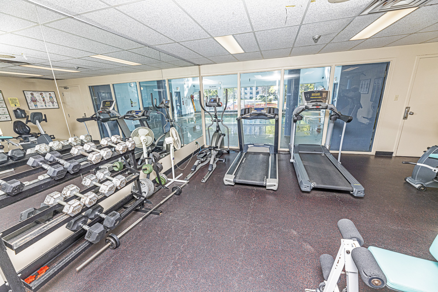 Exercise Room and Indoor Pool